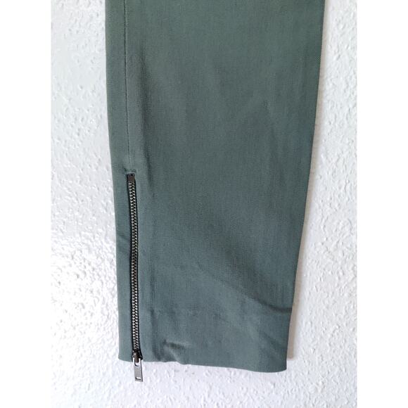 COS Green Pull On Ankle Cropped Riding Pants Leggings Stretchy Size 2 - Picture 8 of 10